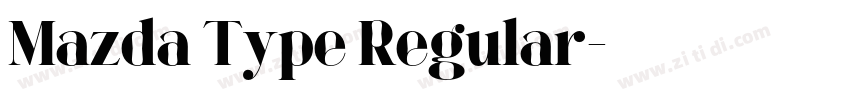 Mazda Type Regular字体转换